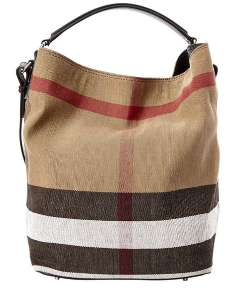 women's burberry ashby navy bucket bag|burberry leather check bag.